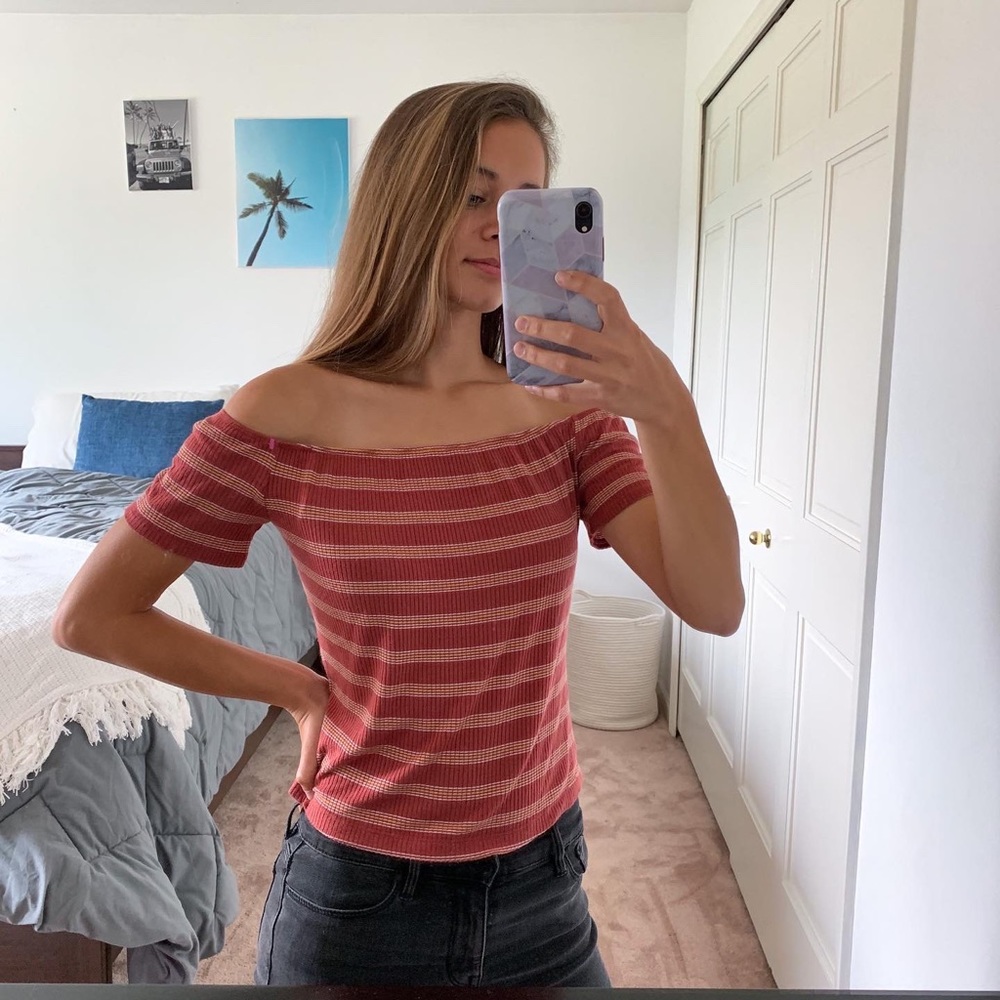 Off the shoulder shir